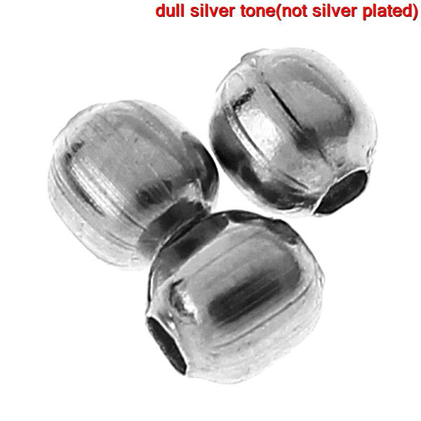 1000 Pcs, Stainless Steel Round Spacer Beads Silver Tone - Sexy Sparkles Fashion Jewelry - 1