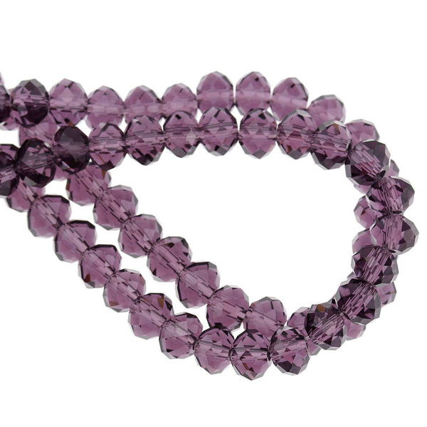 Sexy Sparkles 1 Strand Purple Faceted Round Glass Crystal Loose Beads 4mm Approx 100pcs