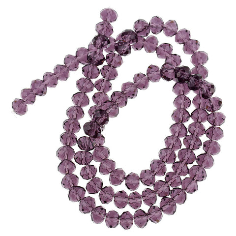 1 Strand Purple Faceted Round Glass Crystal Loose Beads 4mm Approx 100pcs - Sexy Sparkles Fashion Jewelry - 2