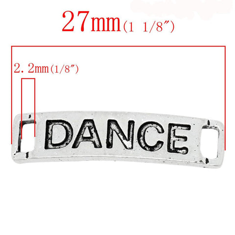 20 Pcs. Bracelet Connectors Findings Rectangle Curved Antique Silver "Dance"c... - Sexy Sparkles Fashion Jewelry - 2