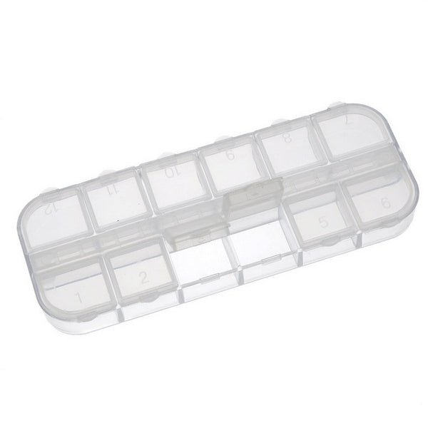 Acrylic Empty Beads/rhinestone Box Storage Container with 12 Compartments - Sexy Sparkles Fashion Jewelry - 1
