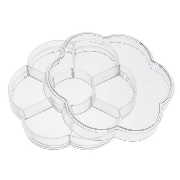 Flower Shape Acrylic Transparent Empty Beads/rhinestone Box Storage Container - Sexy Sparkles Fashion Jewelry - 1