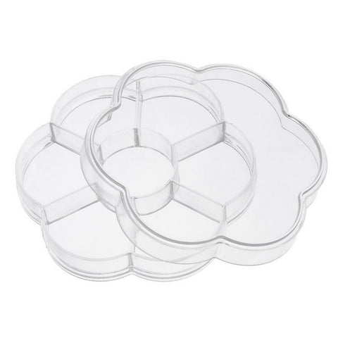 Flower Shape Acrylic Transparent Empty Beads/rhinestone Box Storage Container - Sexy Sparkles Fashion Jewelry - 1