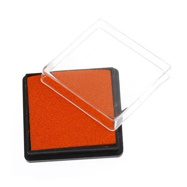 Sexy Sparkles 2 Pcs Ink Pad for Rubber Stamp Orange Red 4cm