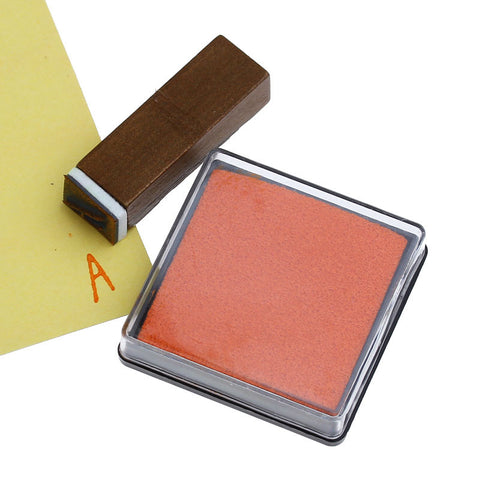 2 Pcs Ink Pad for Rubber Stamp Orange Red 4cm - Sexy Sparkles Fashion Jewelry - 2