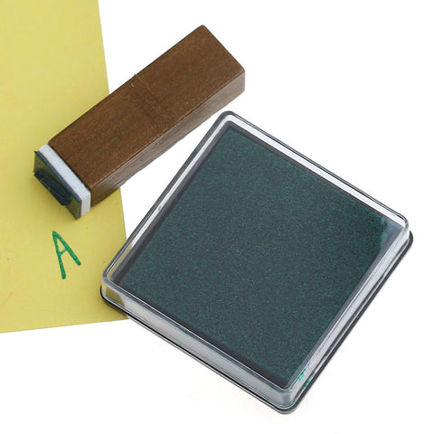 2 Pcs Ink Pad for Rubber Stamp Dark Green 4cm - Sexy Sparkles Fashion Jewelry - 2