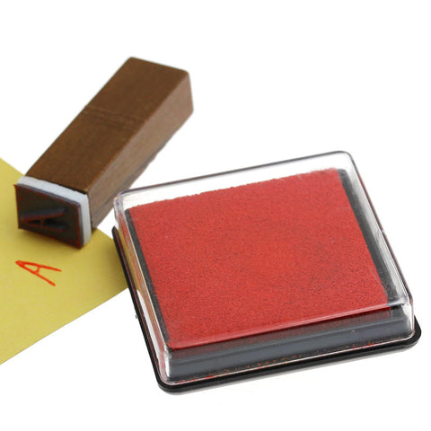 2 Pcs Ink Pad for Rubber Stamp Red 4cm - Sexy Sparkles Fashion Jewelry - 2