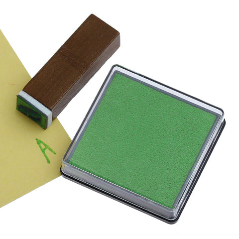 2 Pcs Ink Pad for Rubber Stamp Light Green 4cm - Sexy Sparkles Fashion Jewelry - 2