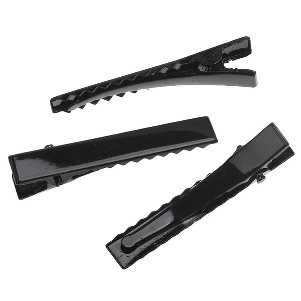 Sexy Sparkles 10 Pcs. Black Hair Clips Single Prong Alligator Teeth Barrette Snap Pinch Bla...