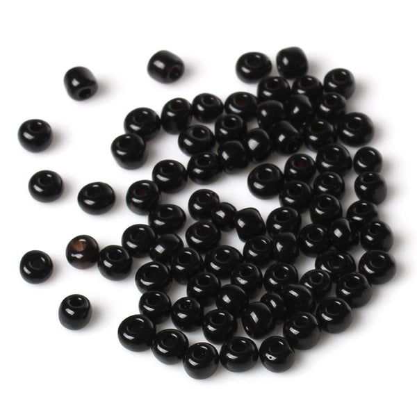 Sexy Sparkles Ceramic Seed Beads Size 6/0 Black 450 Grams