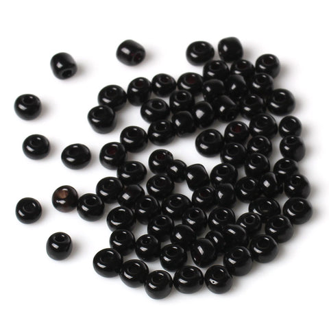 Ceramic Seed Beads Size 6/0 Black 450 Grams - Sexy Sparkles Fashion Jewelry - 1