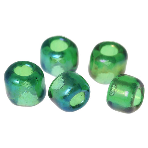 Glass Seed Beads Size 6/0 Dark Green AB Color 450 Grams - Sexy Sparkles Fashion Jewelry - 2
