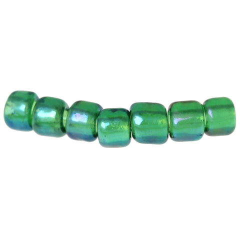 Glass Seed Beads Size 6/0 Dark Green AB Color 450 Grams - Sexy Sparkles Fashion Jewelry