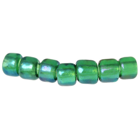 Glass Seed Beads Size 6/0 Dark Green AB Color 450 Grams - Sexy Sparkles Fashion Jewelry