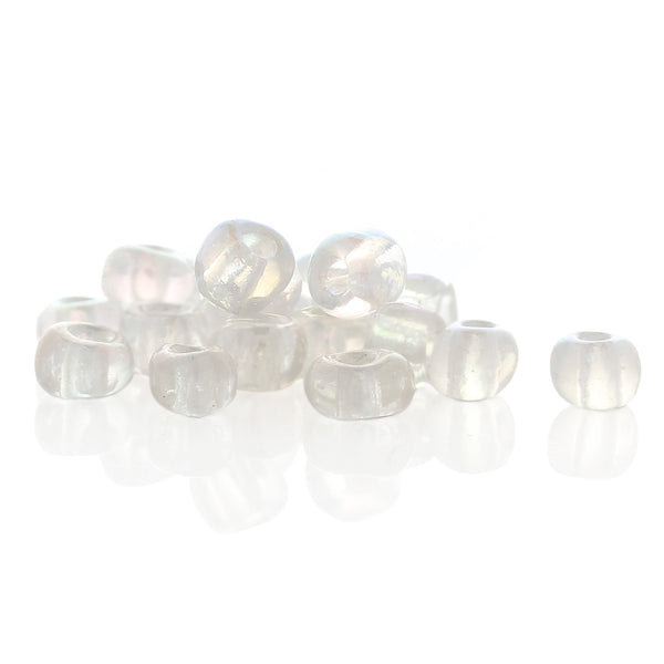Glass Seed Beads Size 6/0 Transparent AB Color 450 Grams Jewelry Making - Sexy Sparkles Fashion Jewelry - 1