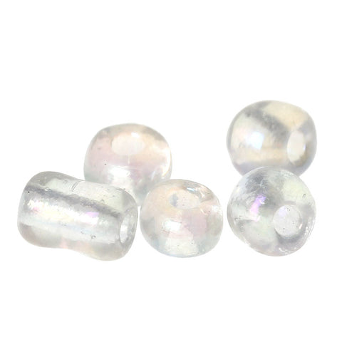 Glass Seed Beads Size 6/0 Transparent AB Color 450 Grams Jewelry Making - Sexy Sparkles Fashion Jewelry - 2