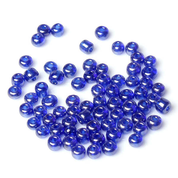 Sexy Sparkles Glass Seed Beads Size 6/0 Dark Blue 450 Grams