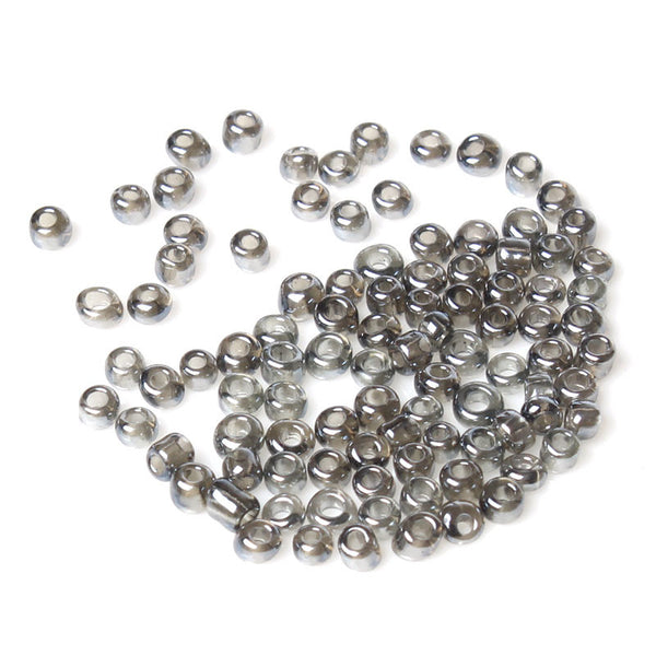 Glass Seed Beads Size 8/0 Smokey Gray 450 Grams