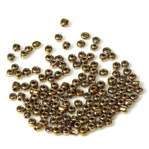 Sexy Sparkles Glass Seed Beads Size 10/0 Matte Gold 450 Grams