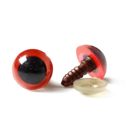 10 Pcs Plastic Eyes Craft for Toy Doll Making Red 14mm - Sexy Sparkles Fashion Jewelry - 1