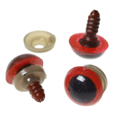 10 Pcs Plastic Eyes Craft for Toy Doll Making Red 14mm - Sexy Sparkles Fashion Jewelry - 3