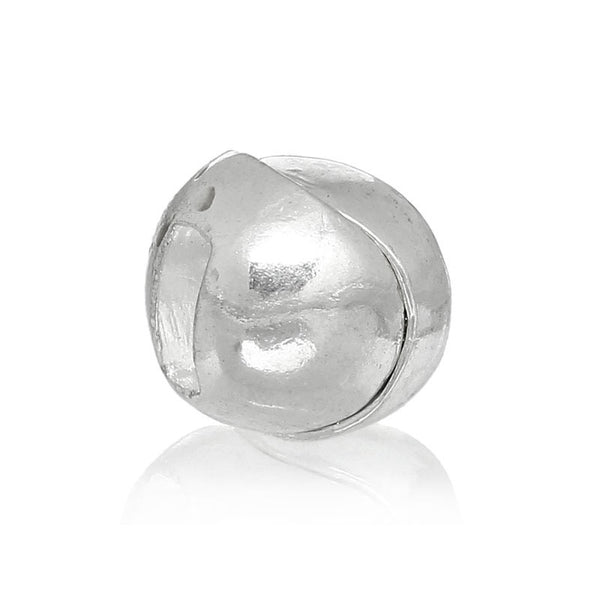 Set of 2 Magnetic Clasp Round Silver Plated 11mm - Sexy Sparkles Fashion Jewelry - 1