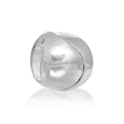 Set of 2 Magnetic Clasp Round Silver Plated 11mm - Sexy Sparkles Fashion Jewelry - 1