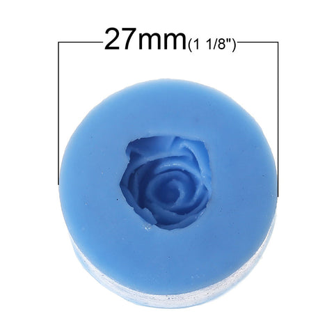 Rose Silicone Mold Polymer Clay Flower Mold Pattern 1-1/8" - Sexy Sparkles Fashion Jewelry - 3