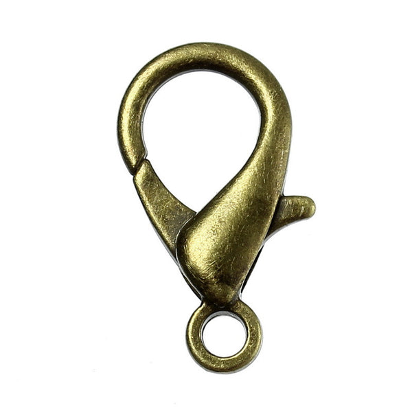 Sexy Sparkles 5 Pcs Lobster Clasp Jewelry Findings Antique Bronze 23mm