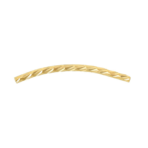 Sexy Sparkles 10 Pcs Copper Spacer Beads Tube 18k Gold Plated 25mm