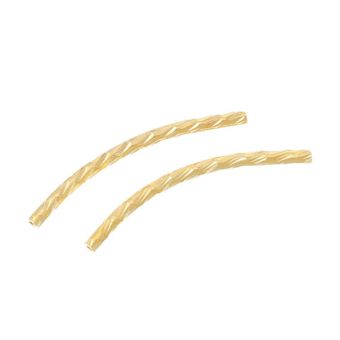 Sexy Sparkles 10 Pcs Copper Spacer Beads Tube 18k Gold Plated 25mm