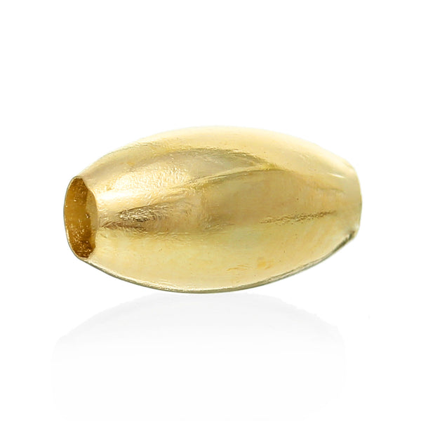 Sexy Sparkles 5 Pcs, Copper Spacer Bead Oval 18k Gold Plated 7mm