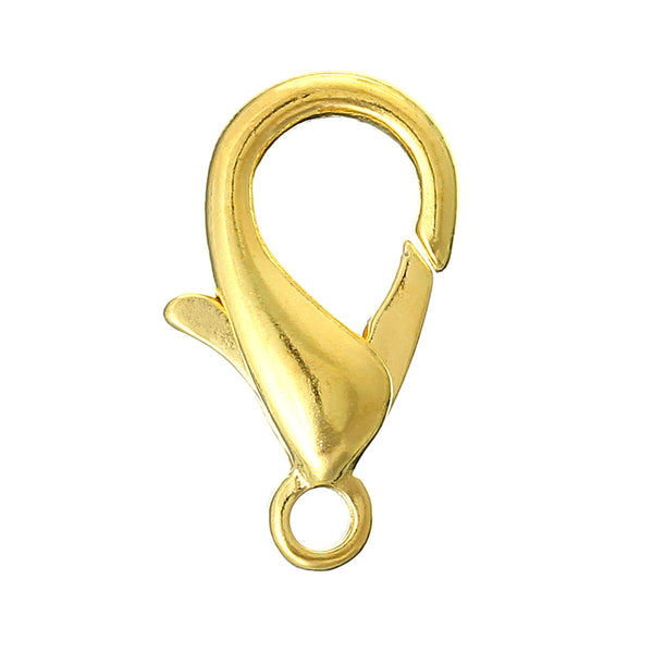 5 Pcs Lobster Clasp Jewelry Findings Gold Plated 21mm - Sexy Sparkles Fashion Jewelry - 1