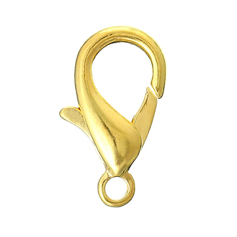 5 Pcs Lobster Clasp Jewelry Findings Gold Plated 21mm - Sexy Sparkles Fashion Jewelry - 1