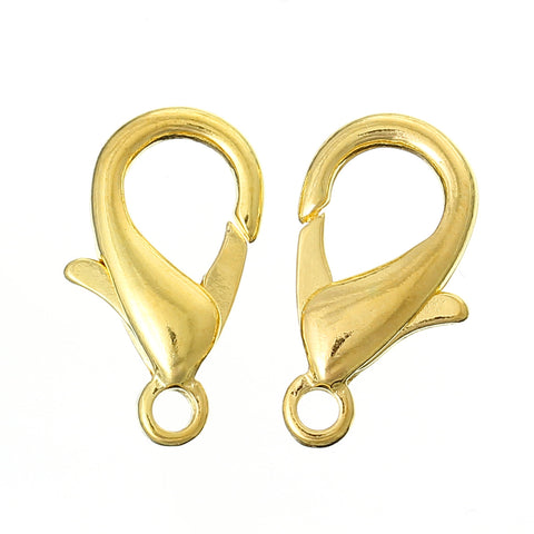 5 Pcs Lobster Clasp Jewelry Findings Gold Plated 21mm - Sexy Sparkles Fashion Jewelry - 3