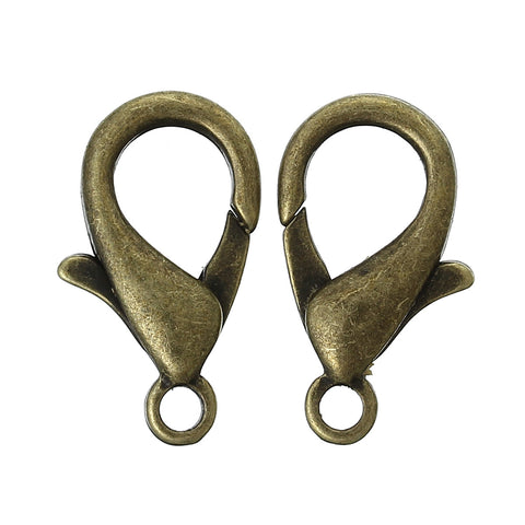 5 Pcs Lobster Clasp Findings Antique Bronze 21mm - Sexy Sparkles Fashion Jewelry - 3