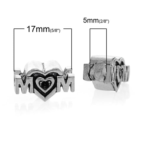 Mom Bead European Bead Compatible for Most European Snake Chain Charm Bracelets - Sexy Sparkles Fashion Jewelry - 3