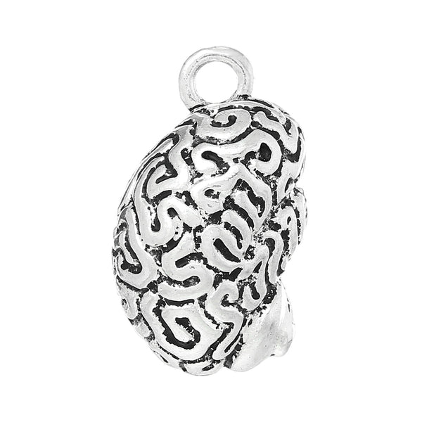 Sexy Sparkles 1 Pc Charm Pendants 3D Anatomical Human Cerebrum Brain