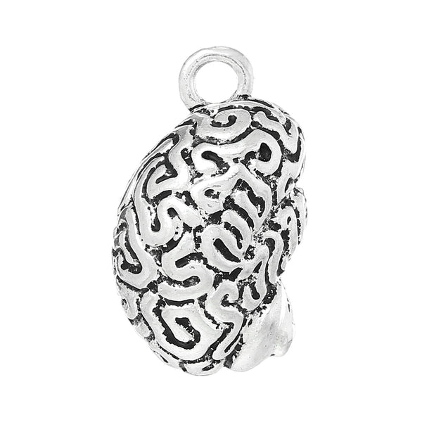 1 Pc Charm Pendants 3D Anatomical Human Cerebrum Brain - Sexy Sparkles Fashion Jewelry - 1
