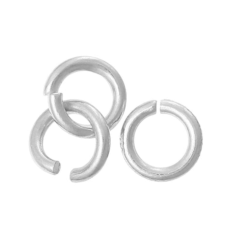 10 Pc.925 Sterling Silver Plated Open Jump Rings 3.5mm - Sexy Sparkles Fashion Jewelry - 1