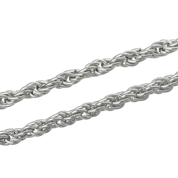 Sexy Sparkles 1 Strand 3m Length Link Braiding Chains Findings Silver Tone 8mm X 4.5mm