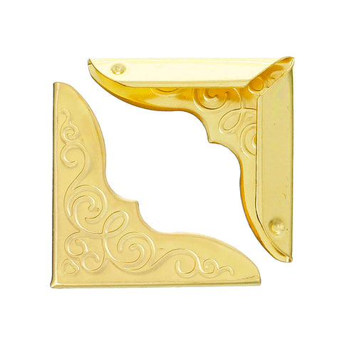 10 Pc Light Golden Scrapbooking Album Menu Folders Pattern Carved - Sexy Sparkles Fashion Jewelry - 1