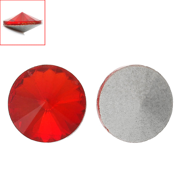 Sexy Sparkles Glass Point Back Rhinestones Faceted (Red)