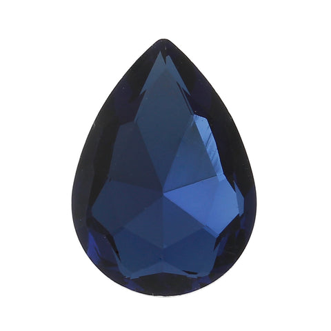 Glass Point Back Rhinestones Faceted (Blue Black) - Sexy Sparkles Fashion Jewelry - 3