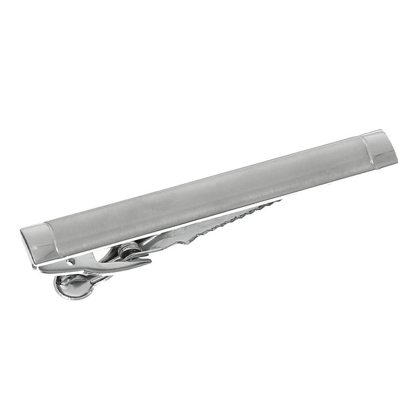 1 Pc Men Fashion Necktie Tie Bar Clasp Clip Silver Tone 50mm - Sexy Sparkles Fashion Jewelry - 1