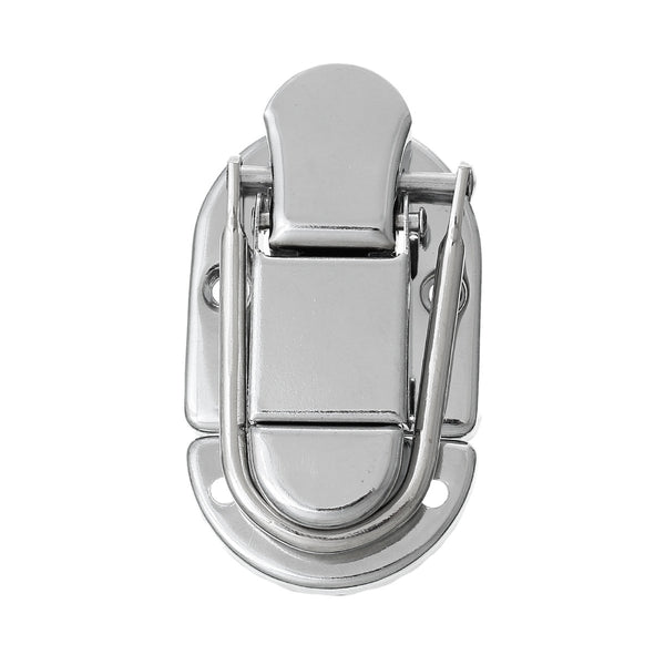 Set of Oval Jewelry Case Boxes Making Lock Latch Silver Tone 66mm X 35mm - Sexy Sparkles Fashion Jewelry - 1