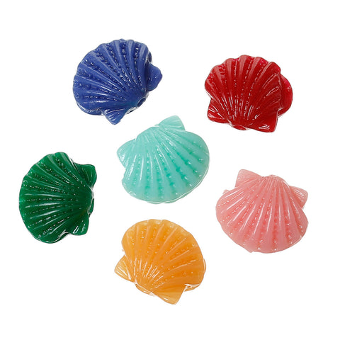 10 Pcs Shell Synthetic Coral Spacer Beads Assorted Colors 12mm - Sexy Sparkles Fashion Jewelry - 3