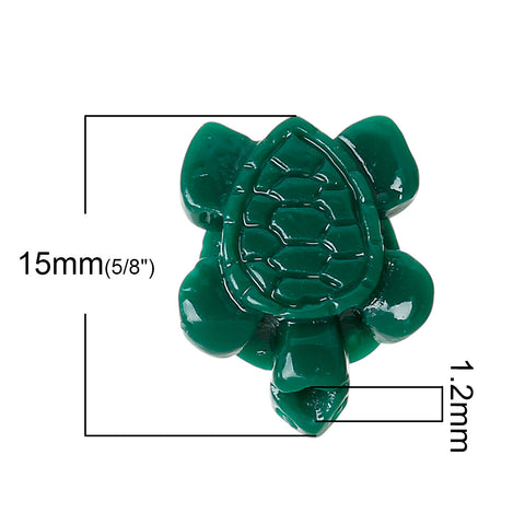 10 Pcs Turtle Synthetic Coral Spacer Beads Assorted Colors 15mm - Sexy Sparkles Fashion Jewelry - 2