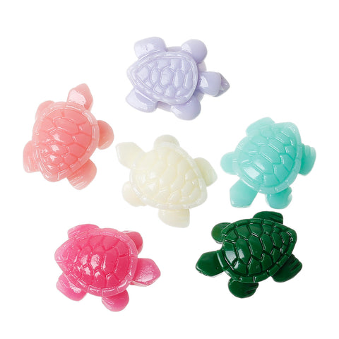 10 Pcs Turtle Synthetic Coral Spacer Beads Assorted Colors 15mm - Sexy Sparkles Fashion Jewelry - 3