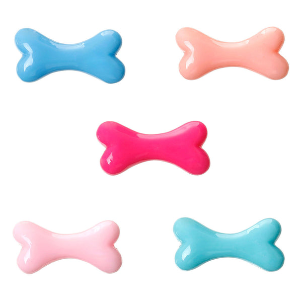 10 Pcs Bone Resin Embellishment Findings Assorted Colors 19mm X 9mm - Sexy Sparkles Fashion Jewelry - 1